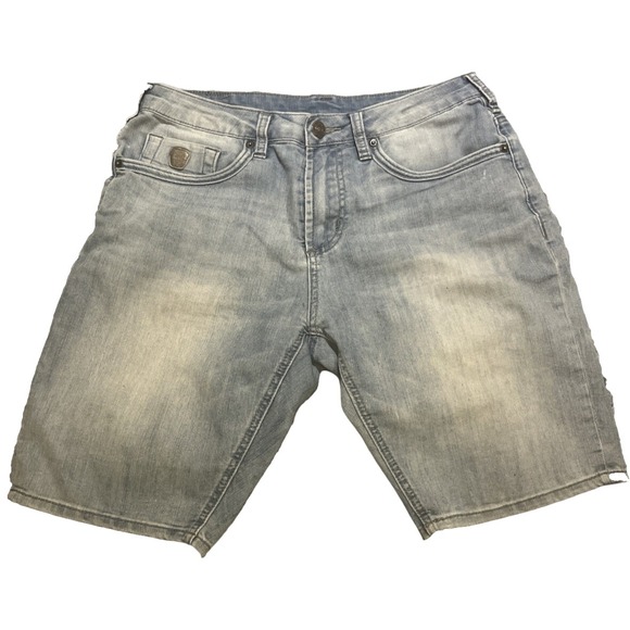 Buffalo David Bitton Jean Shorts Mens Size 30x9 Light Blue Denim Parker-X Casual - Picture 1 of 13